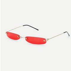 Rimless oval sunglasses
