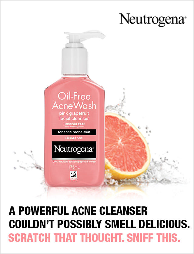 Neutrogena Oil-Free Salicylic Acid Pink Grapefruit Pore Cleansing Acne Wash and Facial Cleanser with Vitamin C, 9.1 fl. oz Neutrogena Oil-Free Salicylic Acid Pink Grapefruit Pore Cleansing Acne Wash and Facial Cleanser with Vitamin C, 9.1 fl. oz
