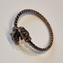 Load image into Gallery viewer, Wonders of nature Rhinestone jaguar head cuff bracelet.
