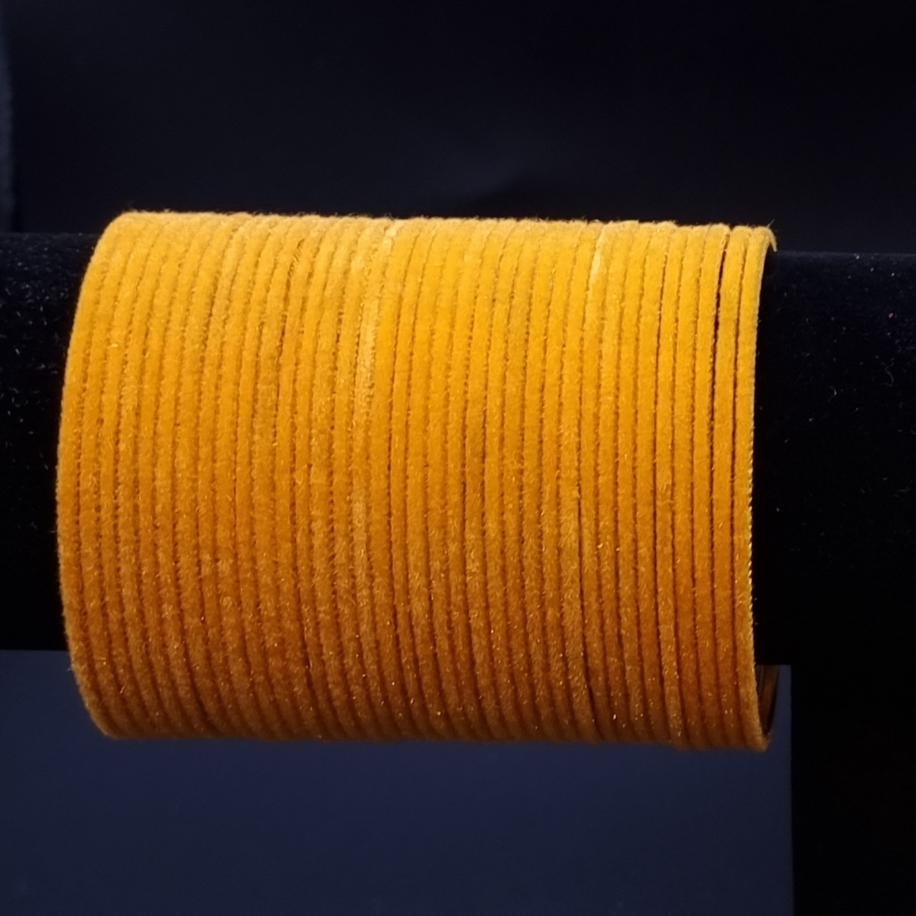 Mustard Fabric, metal bangle set (36 pcs) Each hand set( 2.6 )size Mustard Fabric, metal bangle set (36 pcs) Each hand set( 2.6 )size