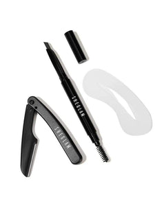 SHEGLAM 1pc Eyebrow Pencil 101 Espresso & 1pc Eyebrow Knife & 3pcs Eyebrow Card