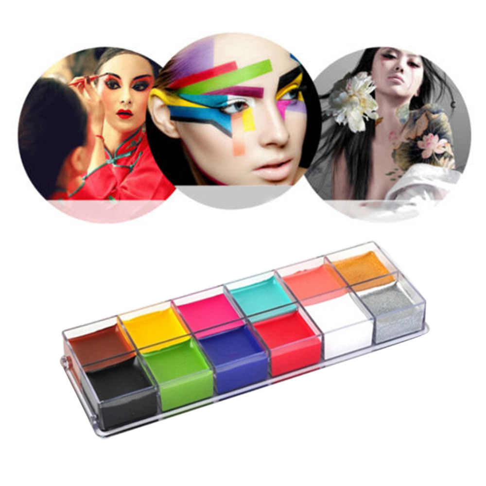 Face Body Paint IMAGIC Brand 12 Flash Colors case Halloween Party Fancy Dress Tattoo Oil Painting Art Beauty Face Body Paint IMAGIC Brand 12 Flash Colors case Halloween Party Fancy Dress Tattoo Oil Painting Art Beauty