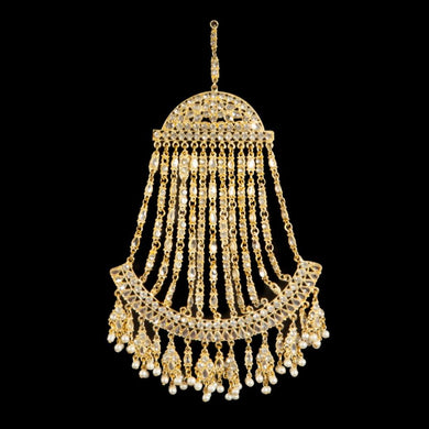 Bridal Golden Kundan Passa Jhumar.