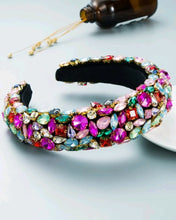 Load image into Gallery viewer, Women&#39;s Full Crystal Pearl Padded Rhinestone Hairband
