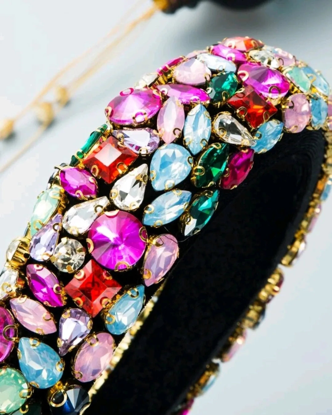 Women's Full Crystal Pearl Padded Rhinestone Hairband Women's Full Crystal Pearl Padded Rhinestone Hairband