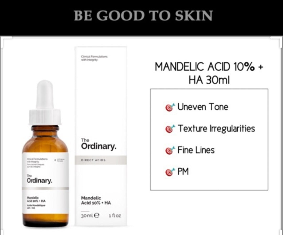 THE ORDINARY

Mandelic Acid 10% + HA( 30ml