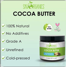 Load image into Gallery viewer, SKY ORGANICS Organic Unrefined Raw Cocoa Butter, 16 oz (454 g)
