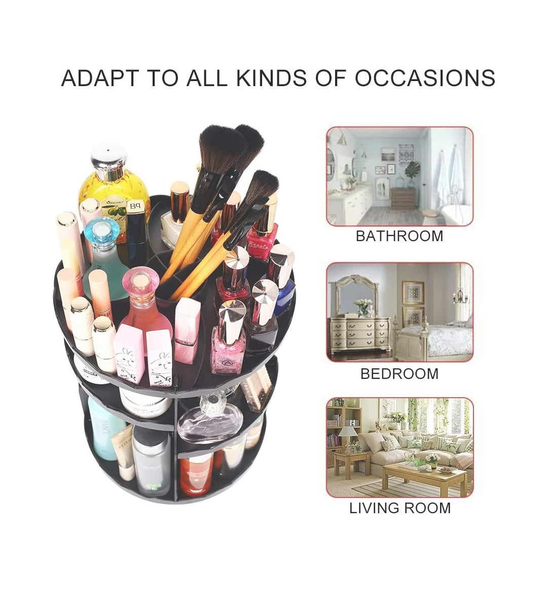 360 Rotation makeup organizer BLACK 360 Rotation makeup organizer BLACK