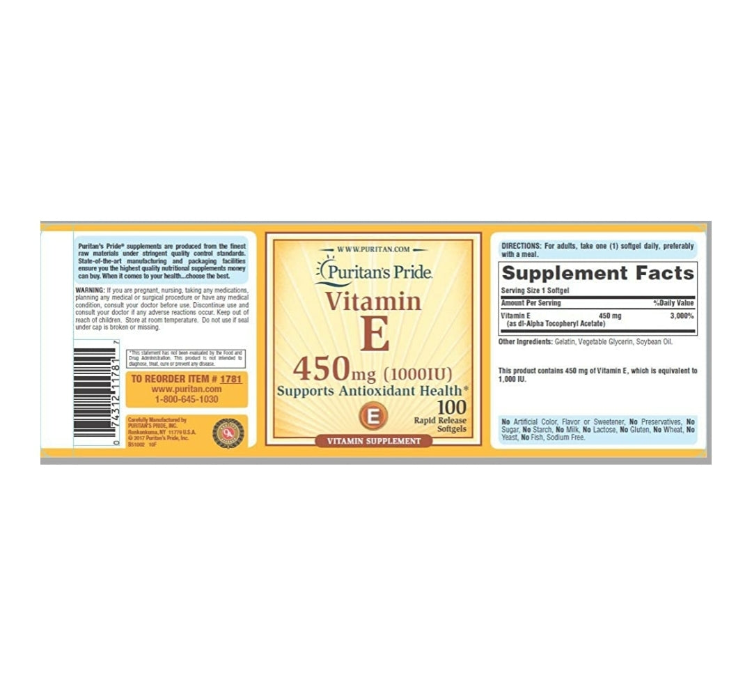 Vitamin E 1000 IU for Immune and Healthy Skin Vitamin E 1000 IU for Immune and Healthy Skin