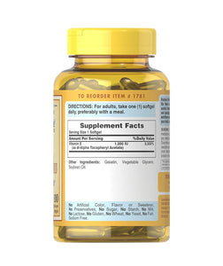 Vitamin E 1000 IU for Immune and Healthy Skin