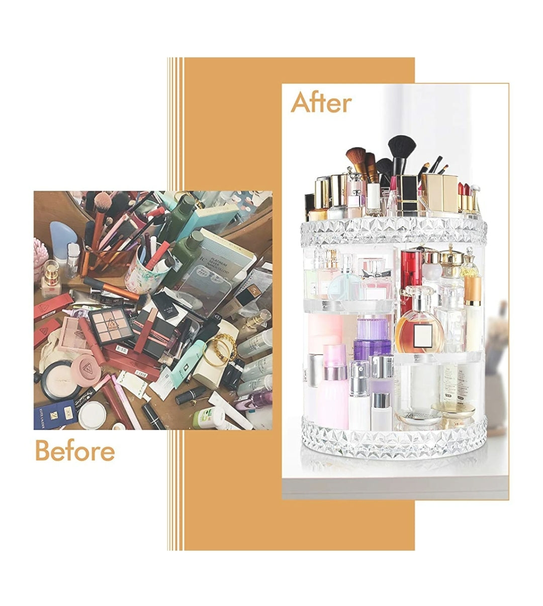 Makeup Organizer 360 Degree Rotating 7 Adjustable Layers Large Capacity Makeup Organizer 360 Degree Rotating 7 Adjustable Layers Large Capacity