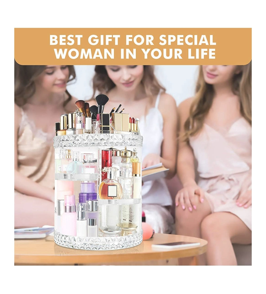 Makeup Organizer 360 Degree Rotating 7 Adjustable Layers Large Capacity Makeup Organizer 360 Degree Rotating 7 Adjustable Layers Large Capacity
