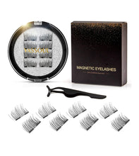 Load image into Gallery viewer, Vassoul Dual Magnetic Eyelashes, Natural Half Lash, 0.2mm Ultra Thin Magnet, Light weight Reusable 3D Eyelashes with Applicator