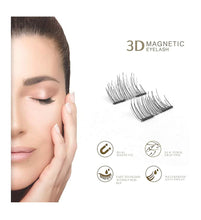 Load image into Gallery viewer, Vassoul Dual Magnetic Eyelashes, Natural Half Lash, 0.2mm Ultra Thin Magnet, Light weight Reusable 3D Eyelashes with Applicator