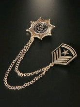 Load image into Gallery viewer, Metal Design Collar clip chain Brooch