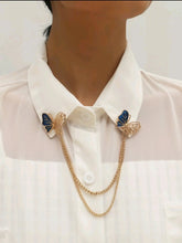 Load image into Gallery viewer, Buttergly Decore Chain Collar Brooch