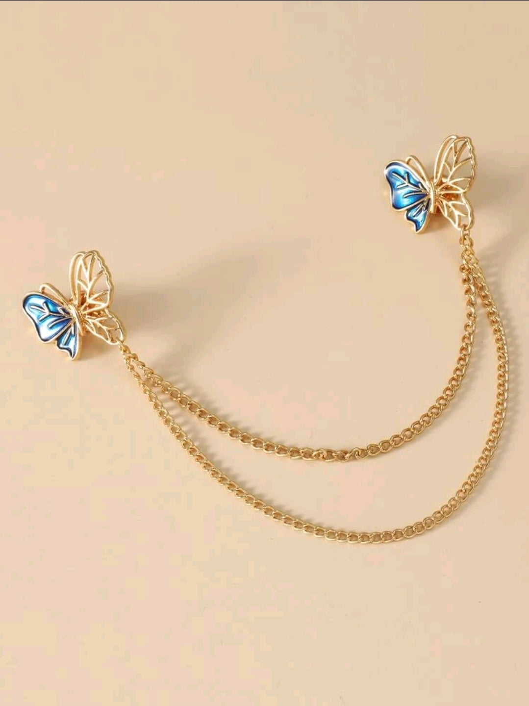 Buttergly Decore Chain Collar Brooch Buttergly Decore Chain Collar Brooch