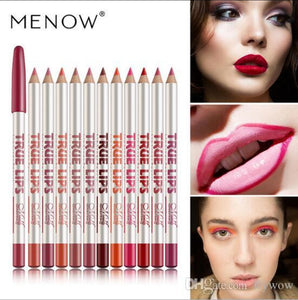 M.n MENOW Brand Make Up True Lips 12Color Lip Liner Pencil Waterproof Professional Lip Liner 