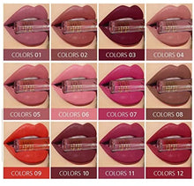 Load image into Gallery viewer, Langmanni 12pcs Classic Tint Soft Matte Liquid Lipstick Set L9800