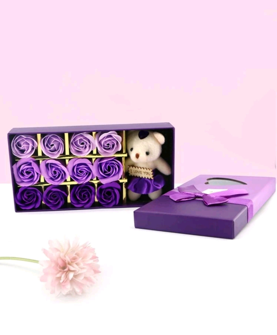 Mr.Pro 12 Flora Scented Bath Soap Rose Flower with Baby Bear Doll, (Preservative Free) Plant Essential Oil Soap, Gift for Anniversary/Birthday/Wedding/Valentine’s Day/Mother’s Day (12 Purple) Mr.Pro 12 Flora Scented Bath Soap Rose Flower with Baby Bear Doll, (Preservative Free) Plant Essential Oil Soap, Gift for Anniversary/Birthday/Wedding/Valentine’s Day/Mother’s Day (12 Purple)