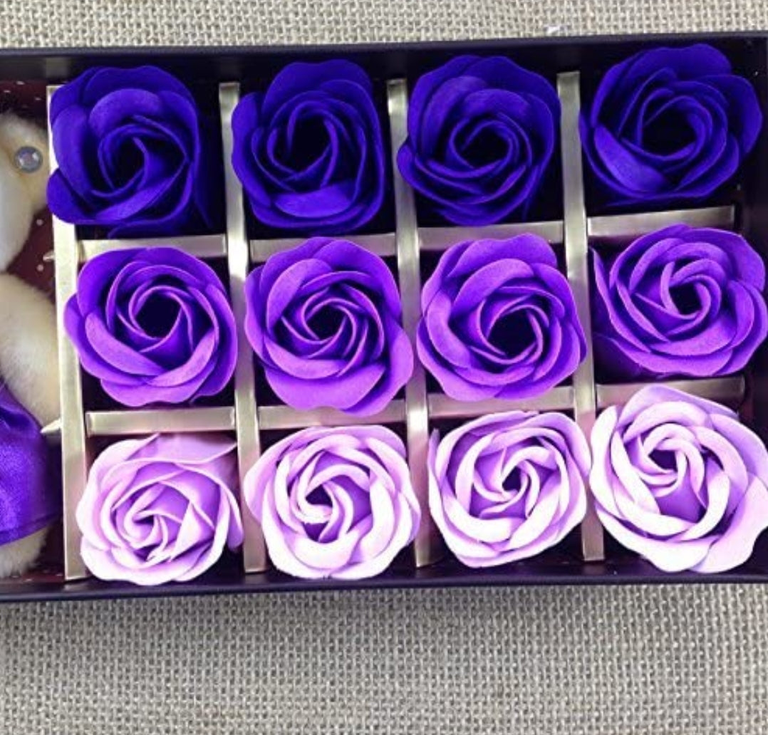Mr.Pro 12 Flora Scented Bath Soap Rose Flower with Baby Bear Doll, (Preservative Free) Plant Essential Oil Soap, Gift for Anniversary/Birthday/Wedding/Valentine’s Day/Mother’s Day (12 Purple) Mr.Pro 12 Flora Scented Bath Soap Rose Flower with Baby Bear Doll, (Preservative Free) Plant Essential Oil Soap, Gift for Anniversary/Birthday/Wedding/Valentine’s Day/Mother’s Day (12 Purple)