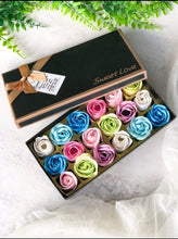 Load image into Gallery viewer, Bath Soap Rose Flower Floral Scented Rose Soap Petals Body Soap in Gift Box for Valentine&#39;s Day Anniversary Birthday Mothers Day Gifts, Gift for Her (18 Pcs/Box MultiColour)