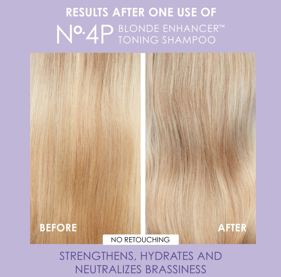 OLAPLEX Nº.4P Blonde Enhancer Toning Shampoo
REPAIRS, HYDRATES, & BRIGHTENS OLAPLEX Nº.4P Blonde Enhancer Toning Shampoo
REPAIRS, HYDRATES, & BRIGHTENS