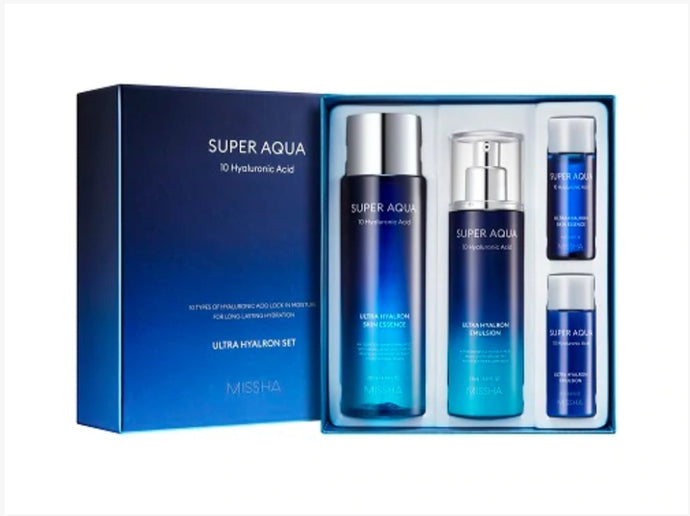 [MISSHA] Super Aqua Ultra Hyalron Set (Include 4 Items)