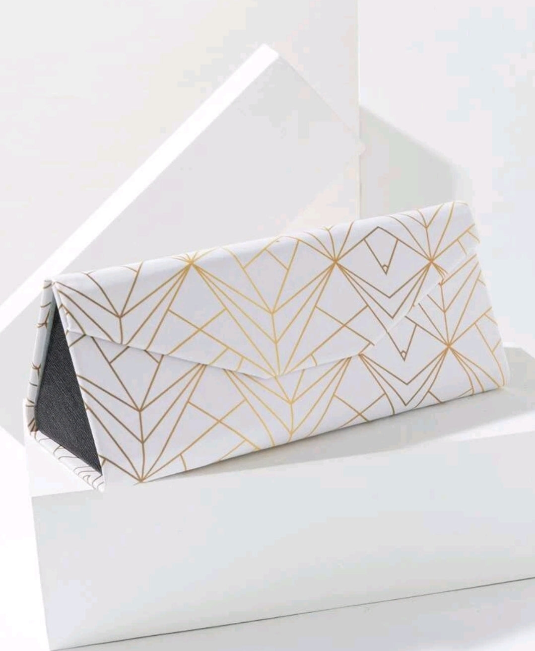Triangle Foldable Glasses Case Portable Magnetic Closure PU Leather Hard Shell Triangle Foldable Glasses Case Portable Magnetic Closure PU Leather Hard Shell