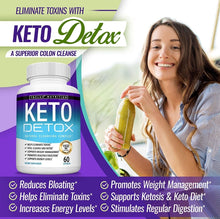 Load image into Gallery viewer, Keto Detox Pills Advanced Cleansing Extract – 1532 Mg Natural Acai Colon Cleanser Formula Using Ketosis &amp; Ketogenic Diet, Flush Toxins &amp; Excess Waste, for Men Women, 60 Capsules, Toplux Supplement
