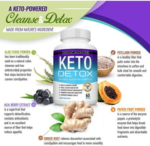 Load image into Gallery viewer, Keto Detox Pills Advanced Cleansing Extract – 1532 Mg Natural Acai Colon Cleanser Formula Using Ketosis &amp; Ketogenic Diet, Flush Toxins &amp; Excess Waste, for Men Women, 60 Capsules, Toplux Supplement