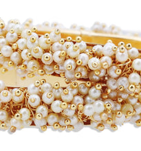 Load image into Gallery viewer, Gold Pearl Bangles.