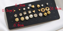 Load image into Gallery viewer, 12 Pairs Faux Pearls Earrings.