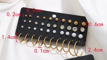 Load image into Gallery viewer, 20 Pairs Faux Pearls &amp; Rhinestone Earrings.