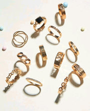 Load image into Gallery viewer, 12 Pcs Rhine stone Decor Rings.