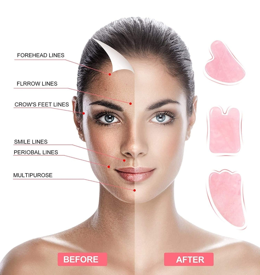 Gua Sha Facial Tools Set, OHH Rose Quartz Gua Sha Scraping Massage Tool for SPA Acupuncture Therapy Trigger Point Treatment, Face Massager for Facial Skincare, Pack of 3
k of 3 Gua Sha Facial Tools Set, OHH Rose Quartz Gua Sha Scraping Massage Tool for SPA Acupuncture Therapy Trigger Point Treatment, Face Massager for Facial Skincare, Pack of 3
k of 3