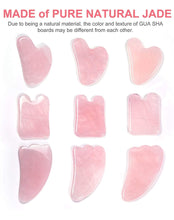 Load image into Gallery viewer, Gua Sha Facial Tools Set, OHH Rose Quartz Gua Sha Scraping Massage Tool for SPA Acupuncture Therapy Trigger Point Treatment, Face Massager for Facial Skincare, Pack of 3

k of 3