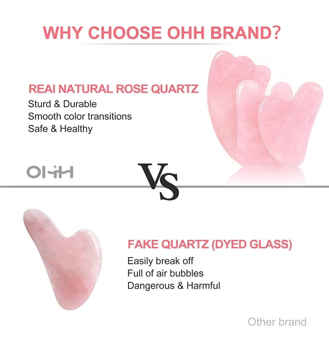 Gua Sha Facial Tools Set, OHH Rose Quartz Gua Sha Scraping Massage Tool for SPA Acupuncture Therapy Trigger Point Treatment, Face Massager for Facial Skincare, Pack of 3
k of 3 Gua Sha Facial Tools Set, OHH Rose Quartz Gua Sha Scraping Massage Tool for SPA Acupuncture Therapy Trigger Point Treatment, Face Massager for Facial Skincare, Pack of 3
k of 3