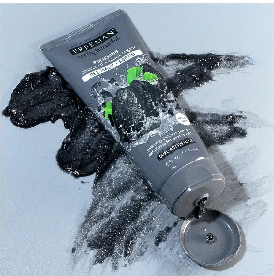 Freeman
Polishing Charcoal + Black Sugar Gel Mask + Scrub Freeman
Polishing Charcoal + Black Sugar Gel Mask + Scrub