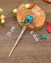 Load image into Gallery viewer, Rhinestone flower decor hair pin.