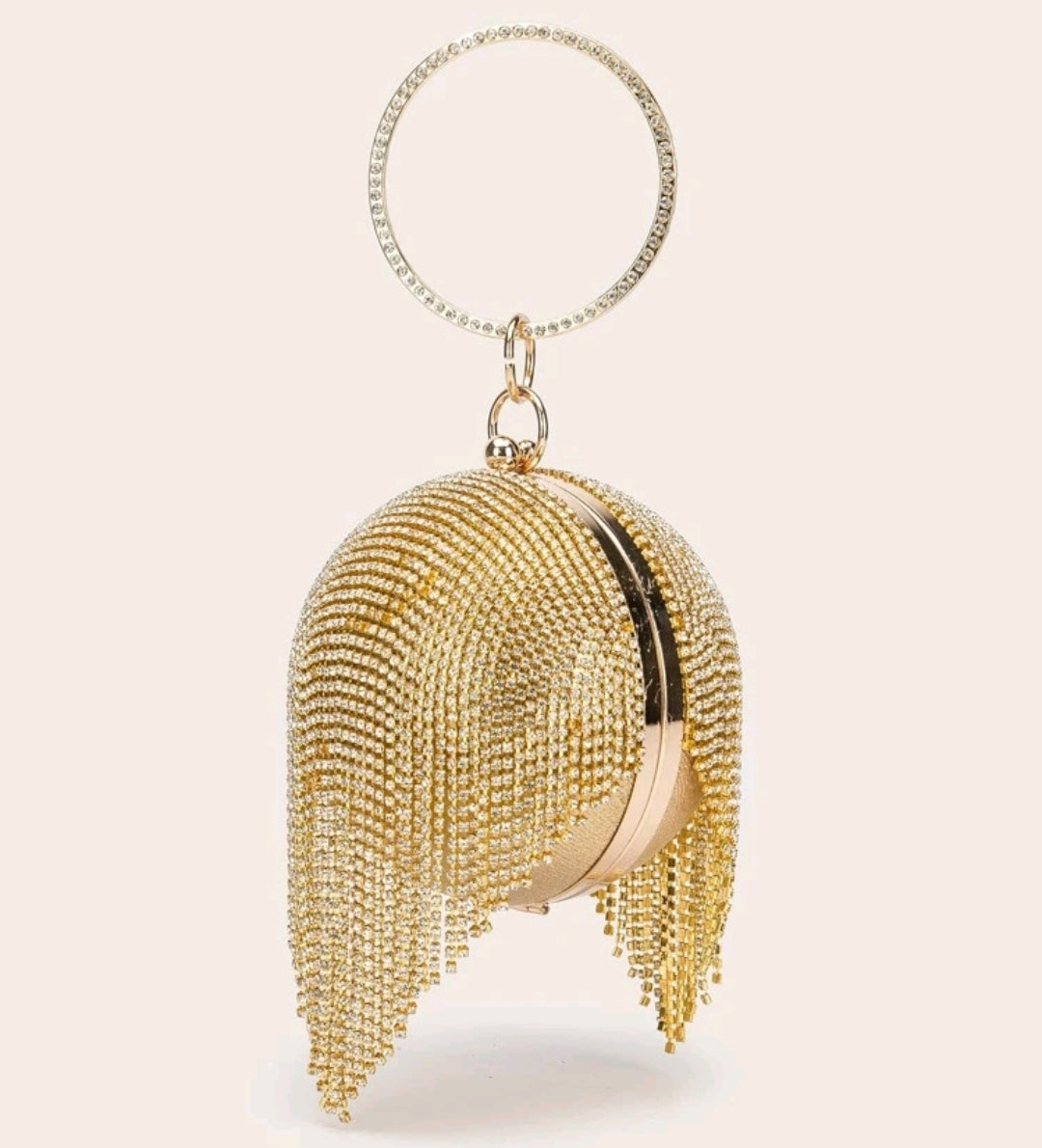 Rhinestone fringe decor clutch bag. Rhinestone fringe decor clutch bag.