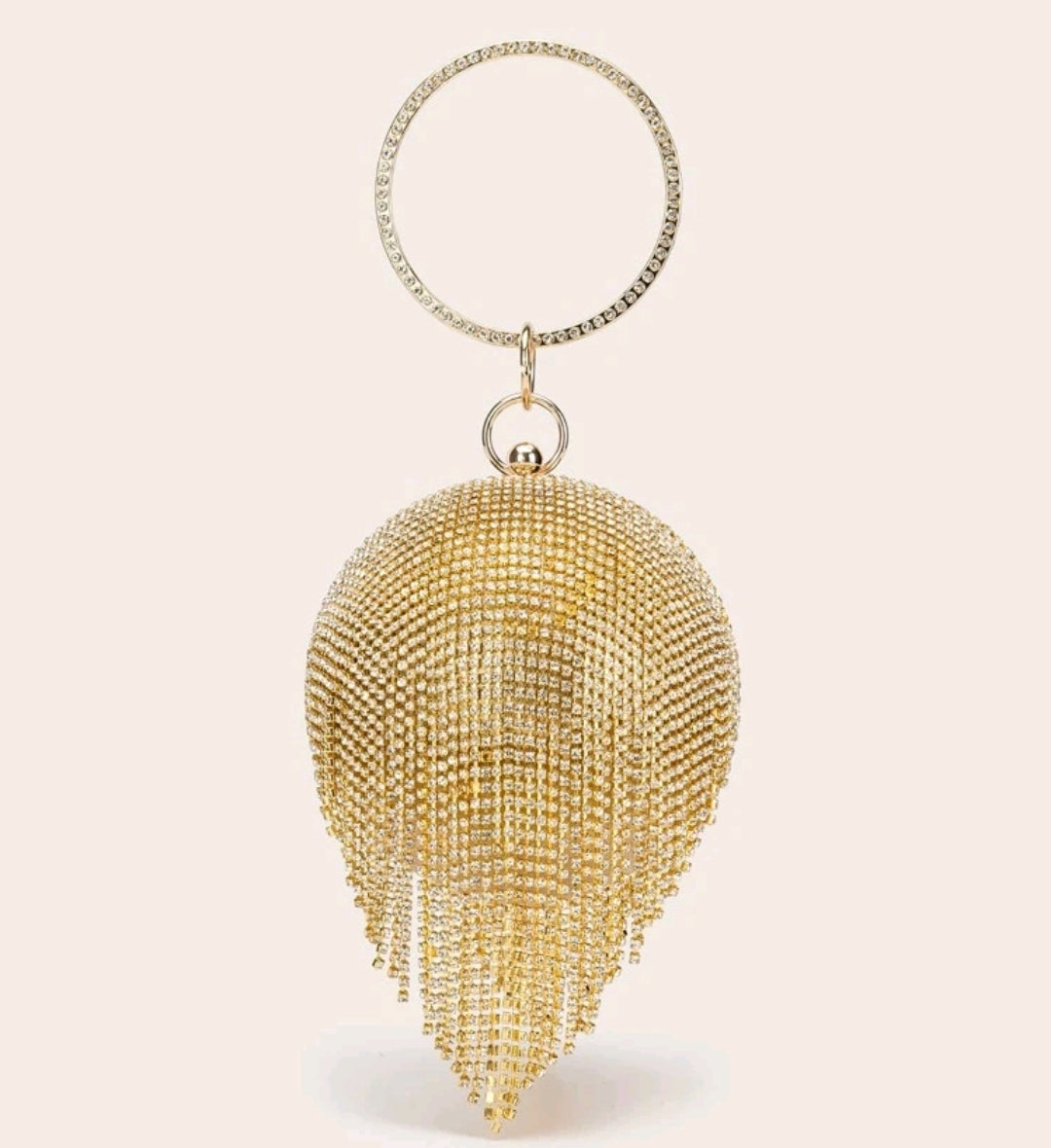 Rhinestone fringe decor clutch bag. Rhinestone fringe decor clutch bag.