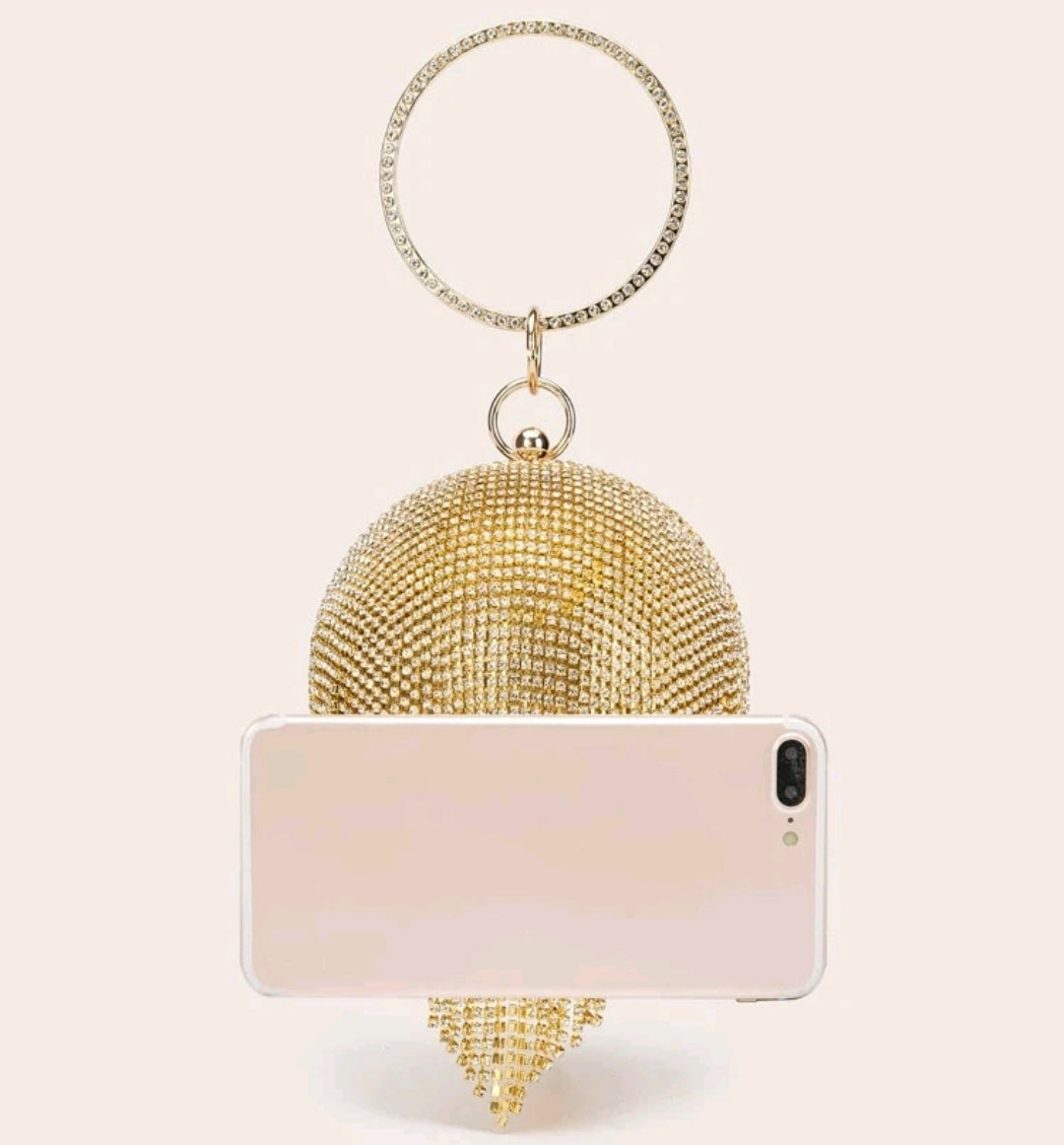Rhinestone fringe decor clutch bag. Rhinestone fringe decor clutch bag.
