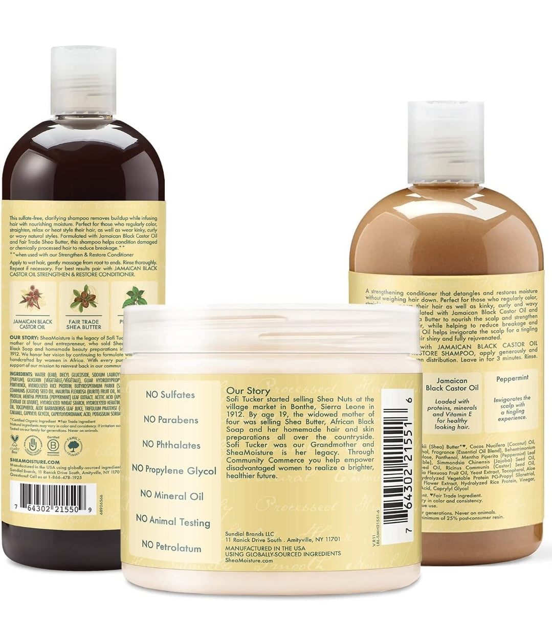 SHEA MOISTUREJamaican Black Castor Oil Strengthen & Restore Shampoo 473ml & Leave-In Conditioner 454g Twin SHEA MOISTUREJamaican Black Castor Oil Strengthen & Restore Shampoo 473ml & Leave-In Conditioner 454g Twin
