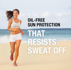 Neutrogena Sport Face Oil-Free Lotion Sunscreen with Broad Spectrum SPF 70+, Sweatproof & Waterproof Active Sunscreen, 2.5 fl. Oz