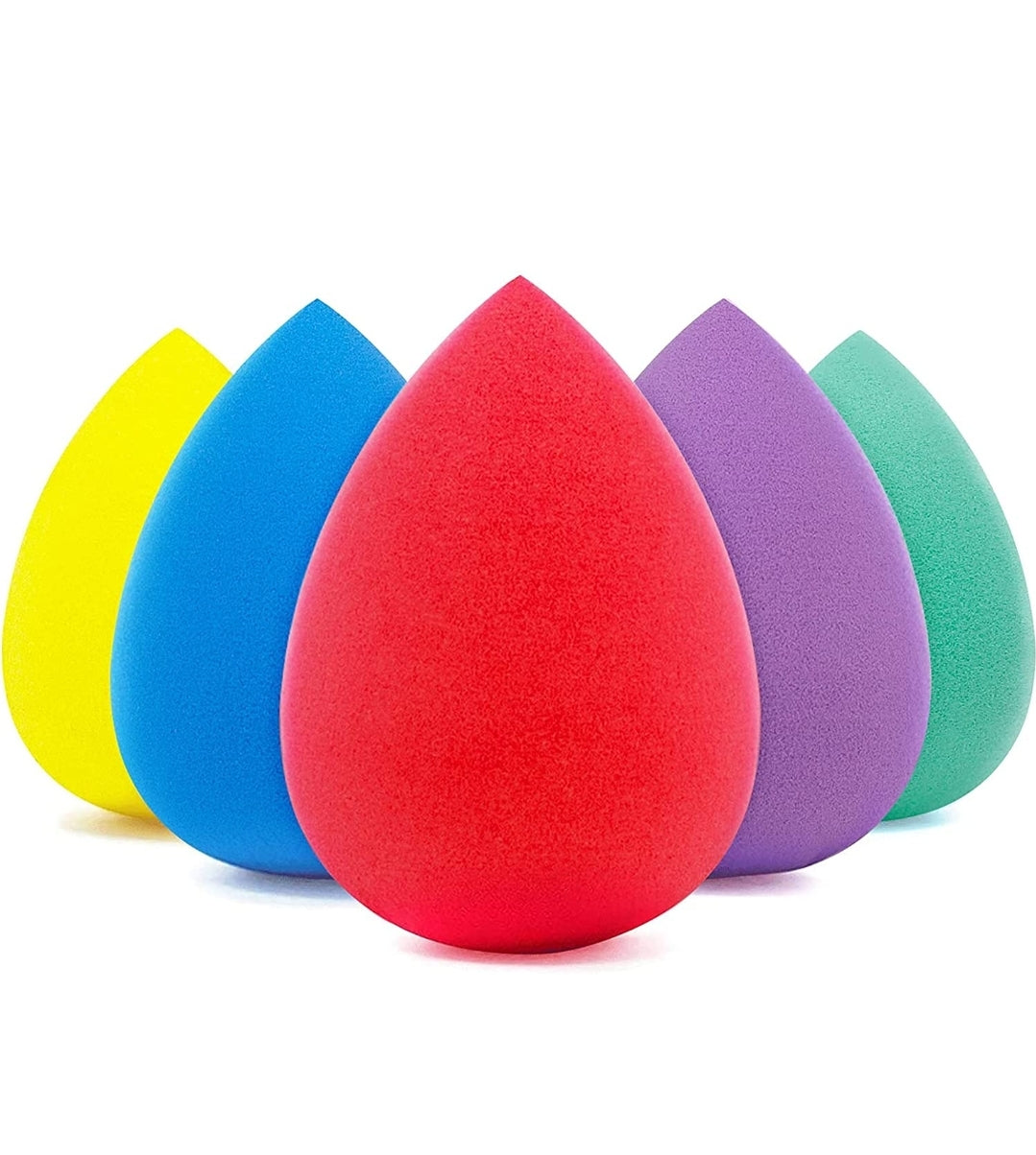BEAKEY 5 Pcs Makeup Sponge Set, Foundation Blending Beauty Sponge, Flawless for Liquid, Cream, and Powder, Multi-colored Makeup Sponges BEAKEY 5 Pcs Makeup Sponge Set, Foundation Blending Beauty Sponge, Flawless for Liquid, Cream, and Powder, Multi-colored Makeup Sponges