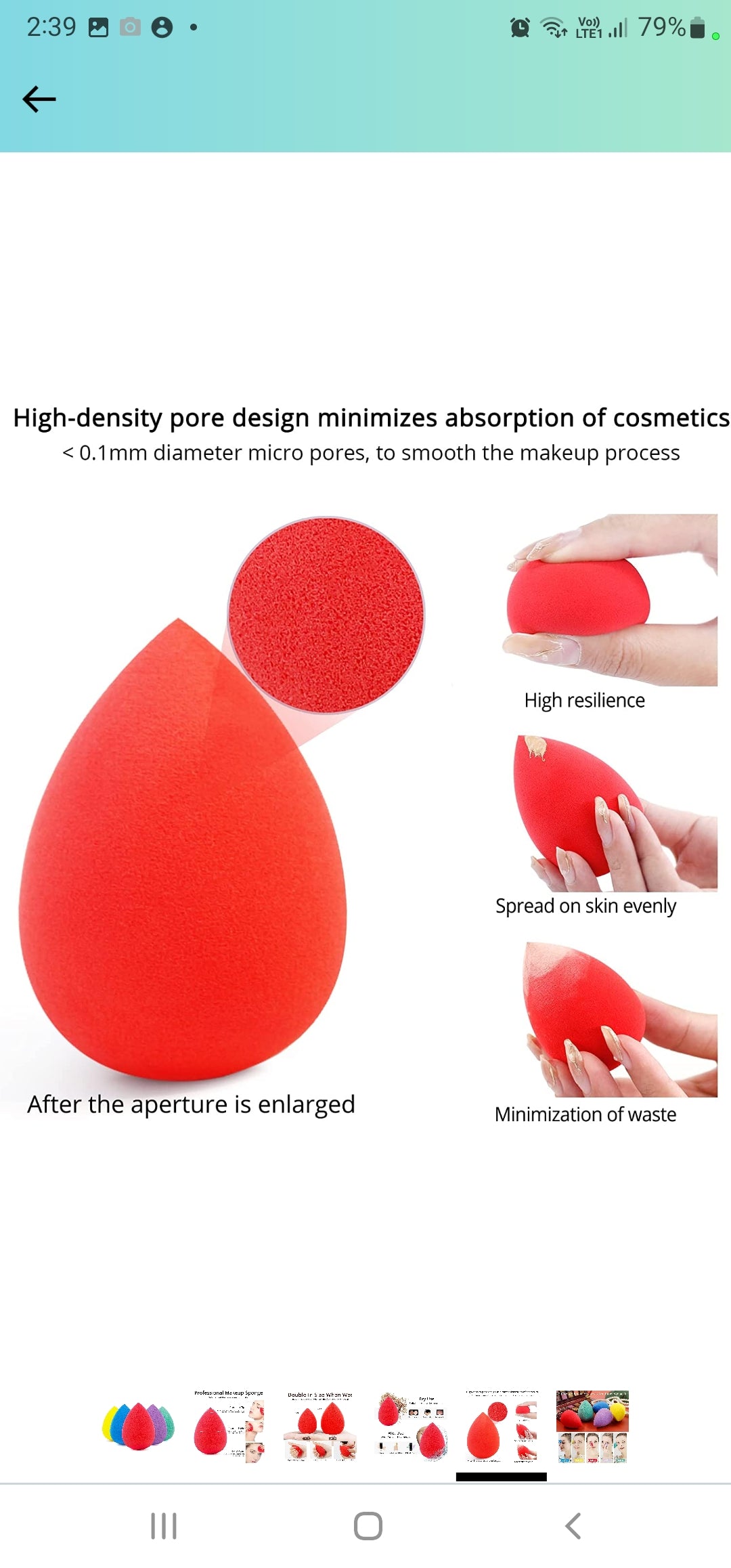 BEAKEY 5 Pcs Makeup Sponge Set, Foundation Blending Beauty Sponge, Flawless for Liquid, Cream, and Powder, Multi-colored Makeup Sponges BEAKEY 5 Pcs Makeup Sponge Set, Foundation Blending Beauty Sponge, Flawless for Liquid, Cream, and Powder, Multi-colored Makeup Sponges
