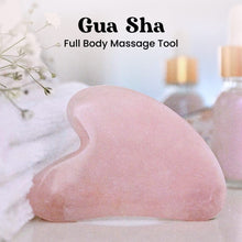 Load image into Gallery viewer, Gua Sha Facial Tools Healing Crystal - Self Care Gifts for Women Skin Care Tools Natural Massager for Skincare Face Body Relieve Muscle Tensions Reduce Puffiness (Rose Quartz)