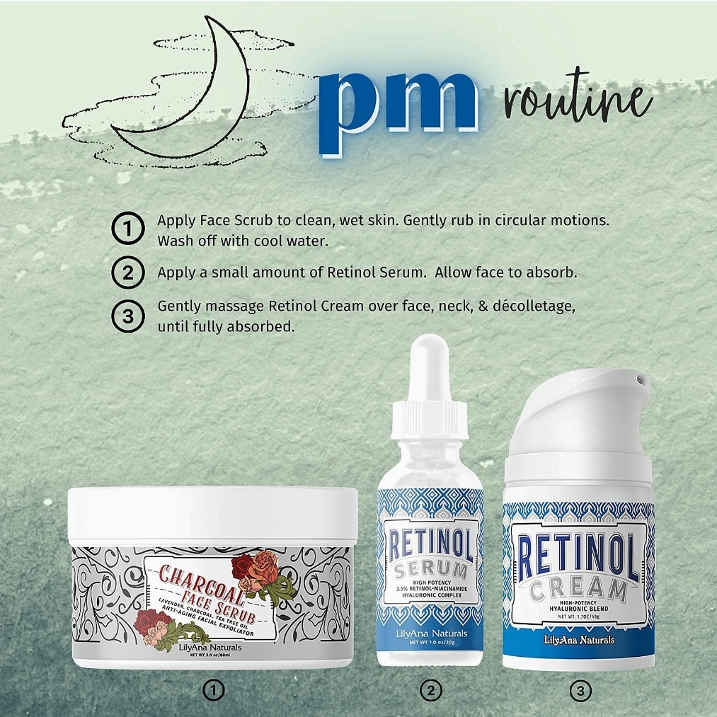 Retinol Serum by LilyAna Naturals - Retinol Serum for Face has pure retinol (2.5%) for effective treatment of dark spots and acne scars - 1oz (1-Pack) Retinol Serum by LilyAna Naturals - Retinol Serum for Face has pure retinol (2.5%) for effective treatment of dark spots and acne scars - 1oz (1-Pack)