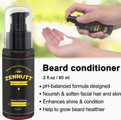 Beard Growth Kit,Beard Kit,Beard Grooming Kit w/Beard Foam,Beard Conditioner,Beard Growth Oil,Beard Balm,Brush,Comb,Scissor Beard Care Kit for Men Stuff,Unique Christmas Gift Set